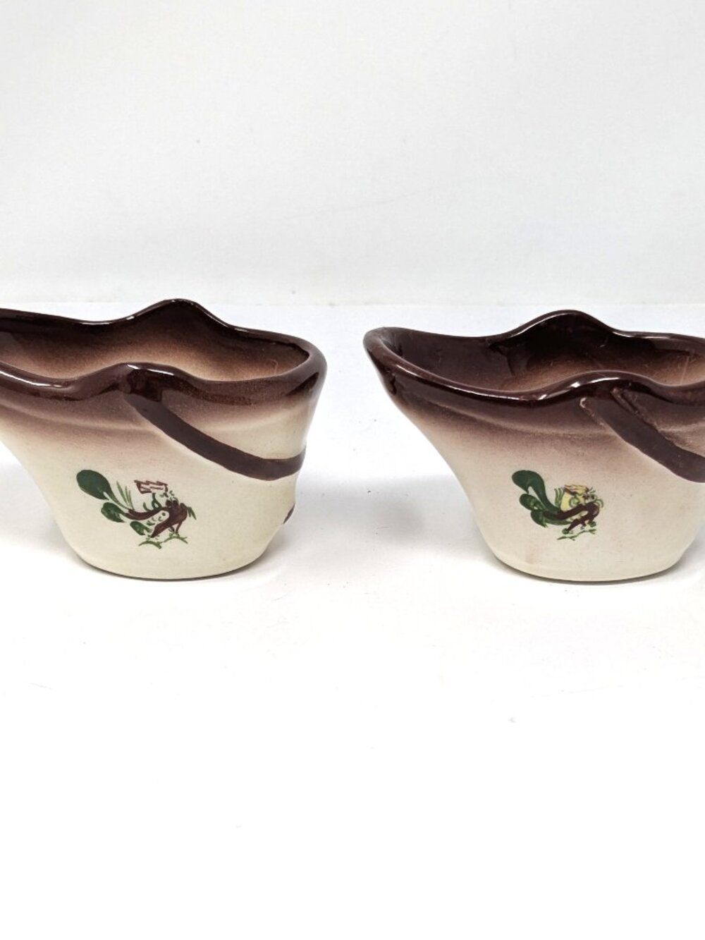 Brock of California Chanticleer Rooster Individual Butter Gravy cup VTG 50s